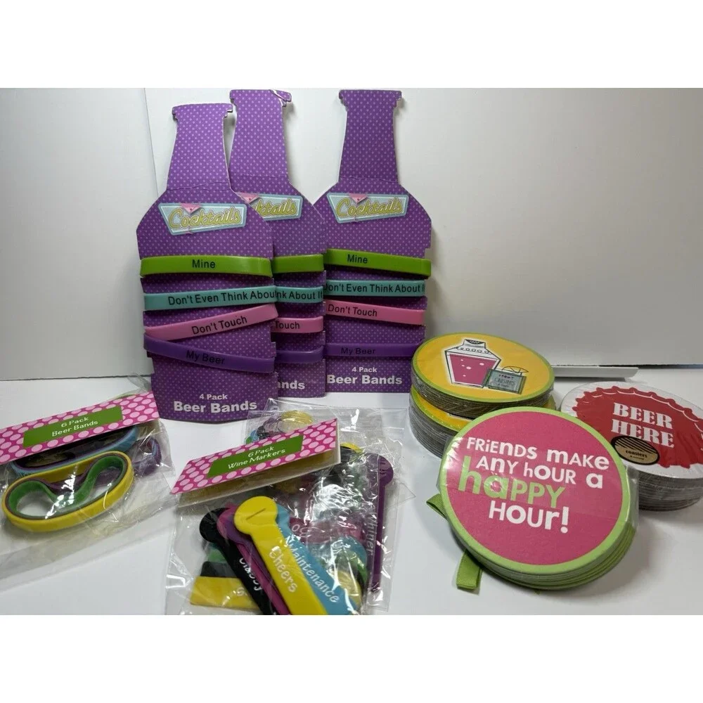 Party Drinking Accessories Large Bundle Lot For Wine Beer Cocktails All New